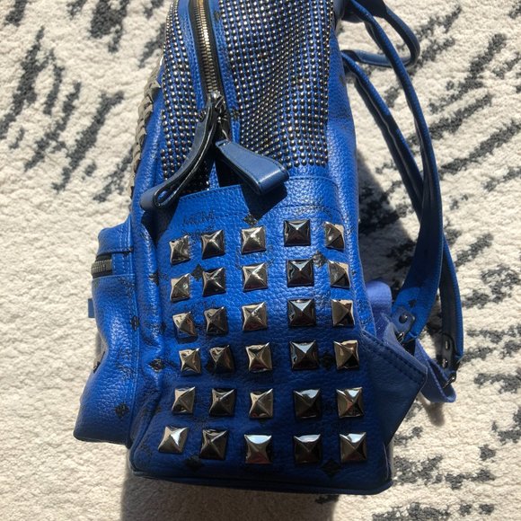 MCM STARK LEATHER BACKPACK - Blue main image 13